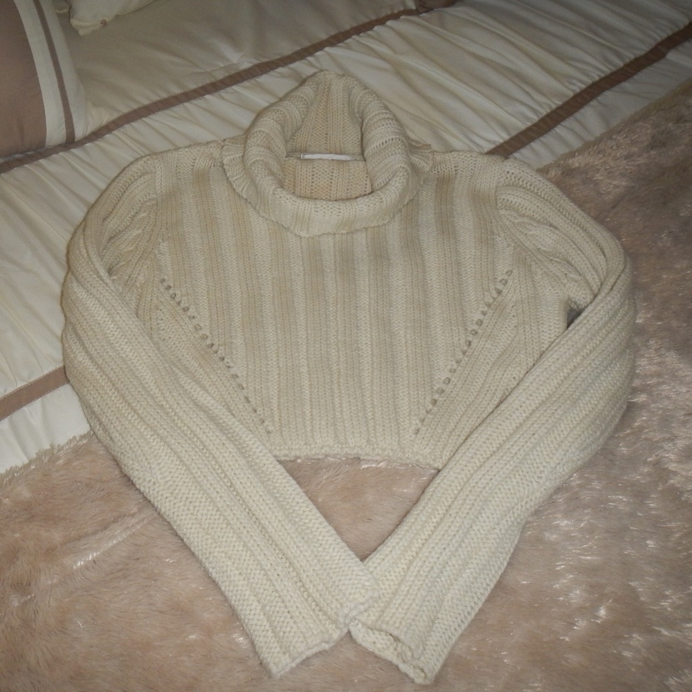 JOA LOS ANGELES Turtleneck Cream Sweater